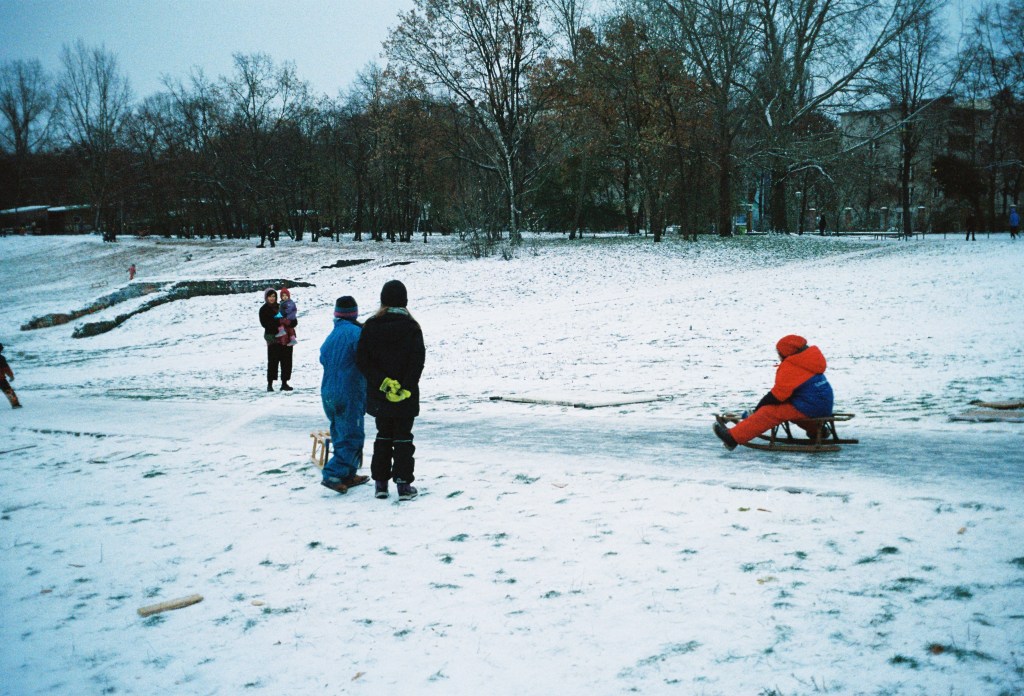 Nieve en Berlin, invierno y Navidad